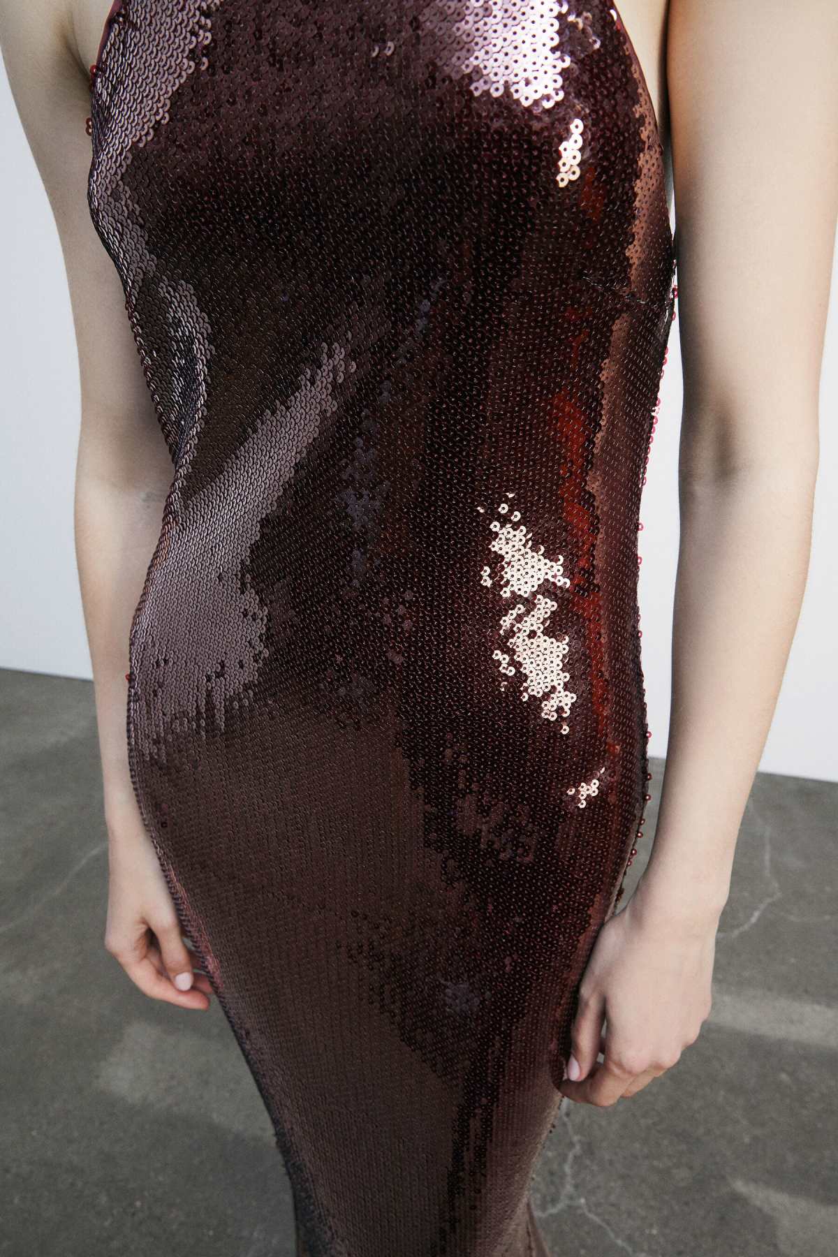 Patrizia Pepe Abito lungo in tulle con paillettes