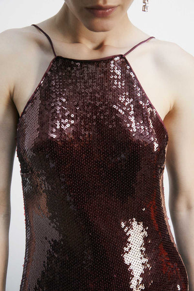Patrizia Pepe Abito lungo in tulle con paillettes