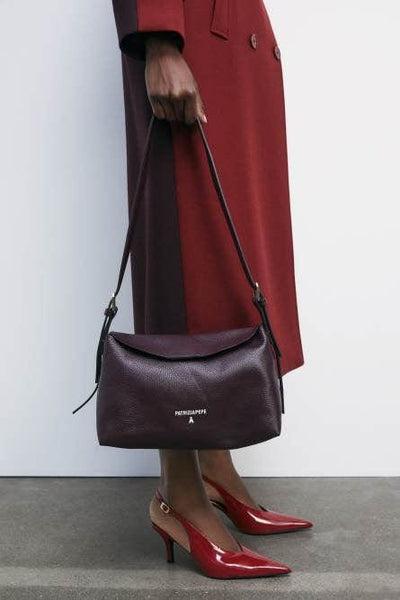 Patrizia Pepe Borsa a tracolla Never Complete media in pelle
