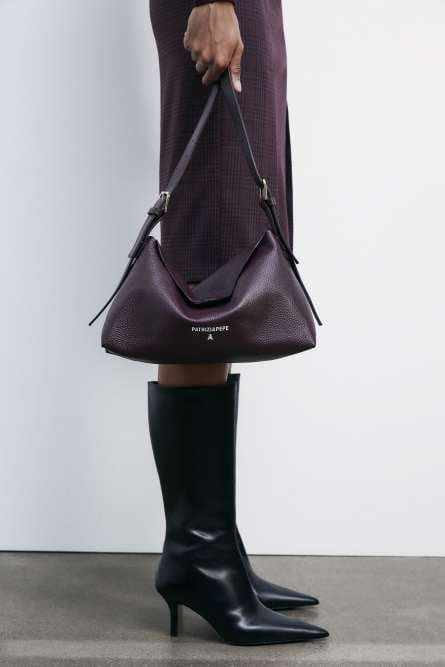 Patrizia Pepe Borsa a tracolla Never Complete media in pelle