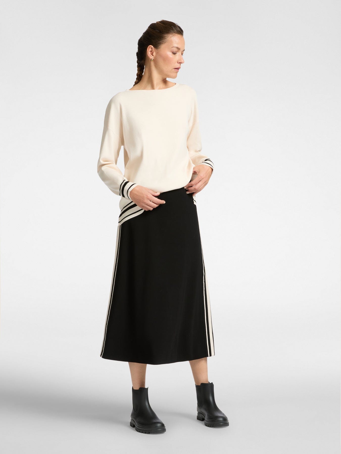 Elena  Miro Maglia con bordi a righe