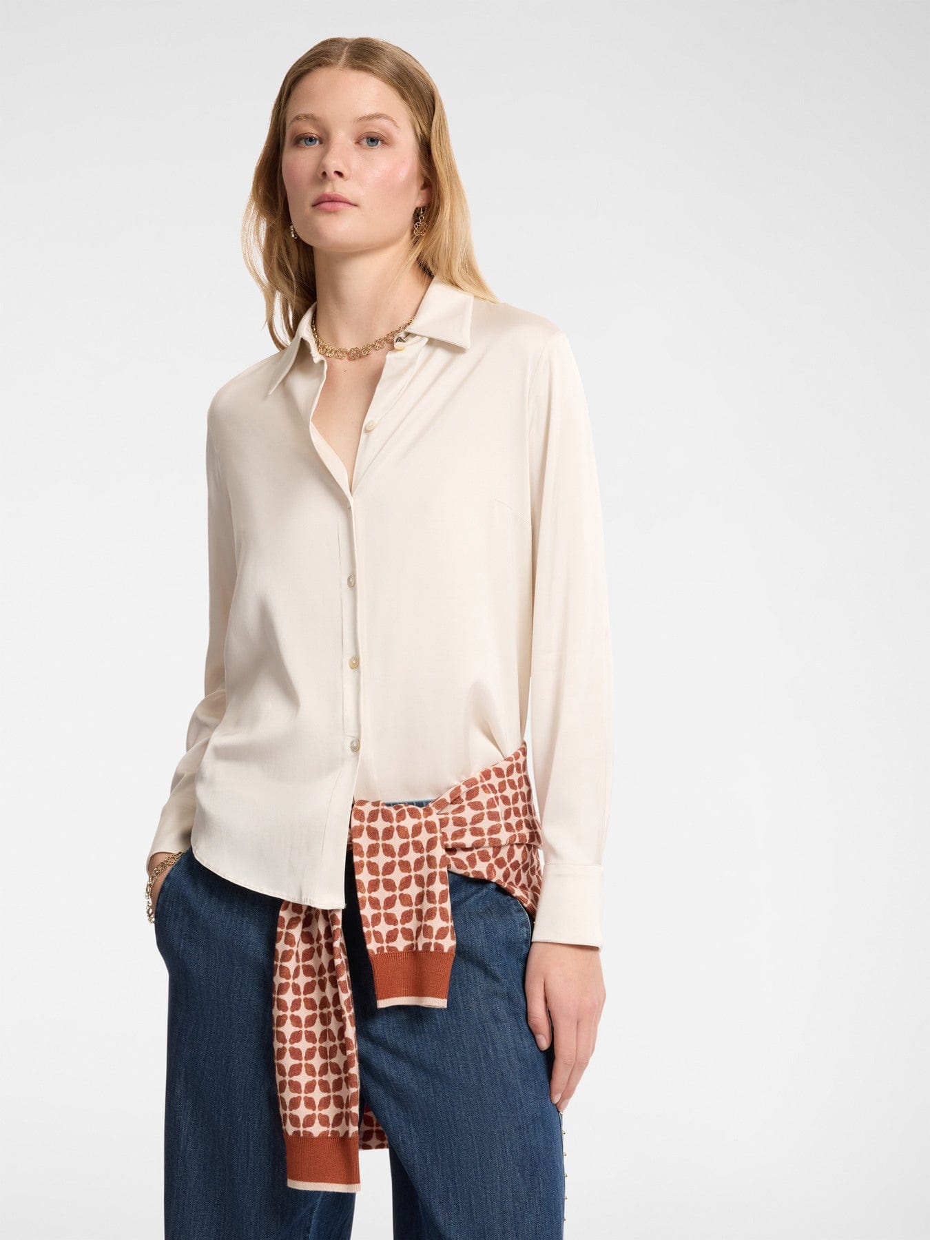 Elena Mirò Camicia in raso stretch