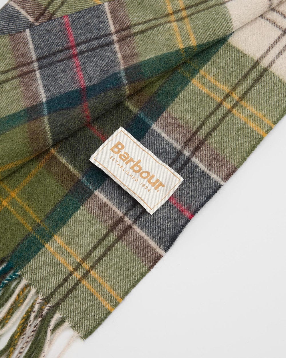 Barbour Sciarpa con motivo tartan in lana d’agnello Serena