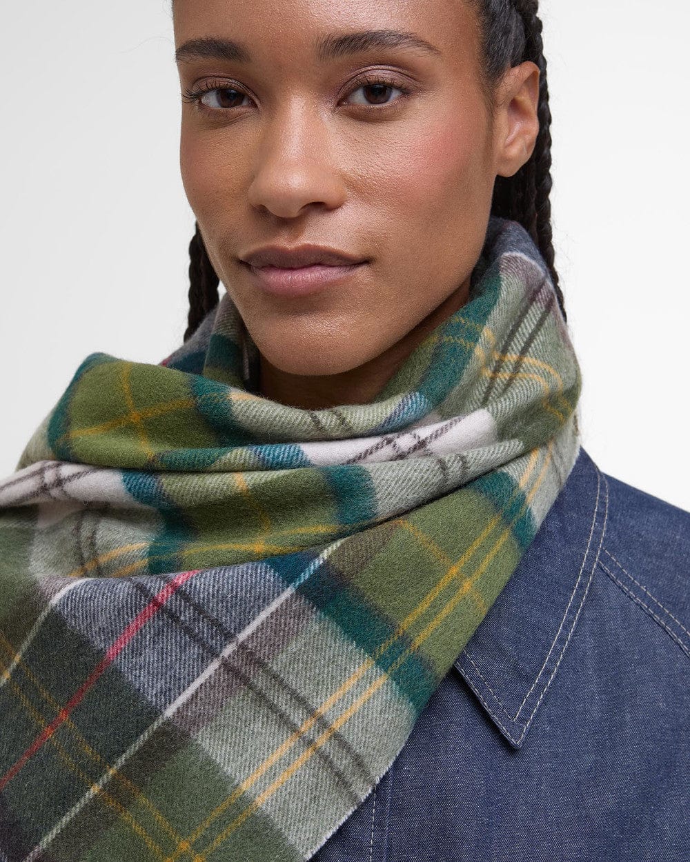 Barbour Sciarpa con motivo tartan in lana d’agnello Serena