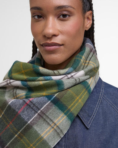 Barbour Sciarpa con motivo tartan in lana d’agnello Serena