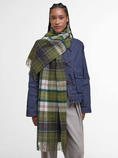 Barbour Sciarpa con motivo tartan in lana d’agnello Serena
