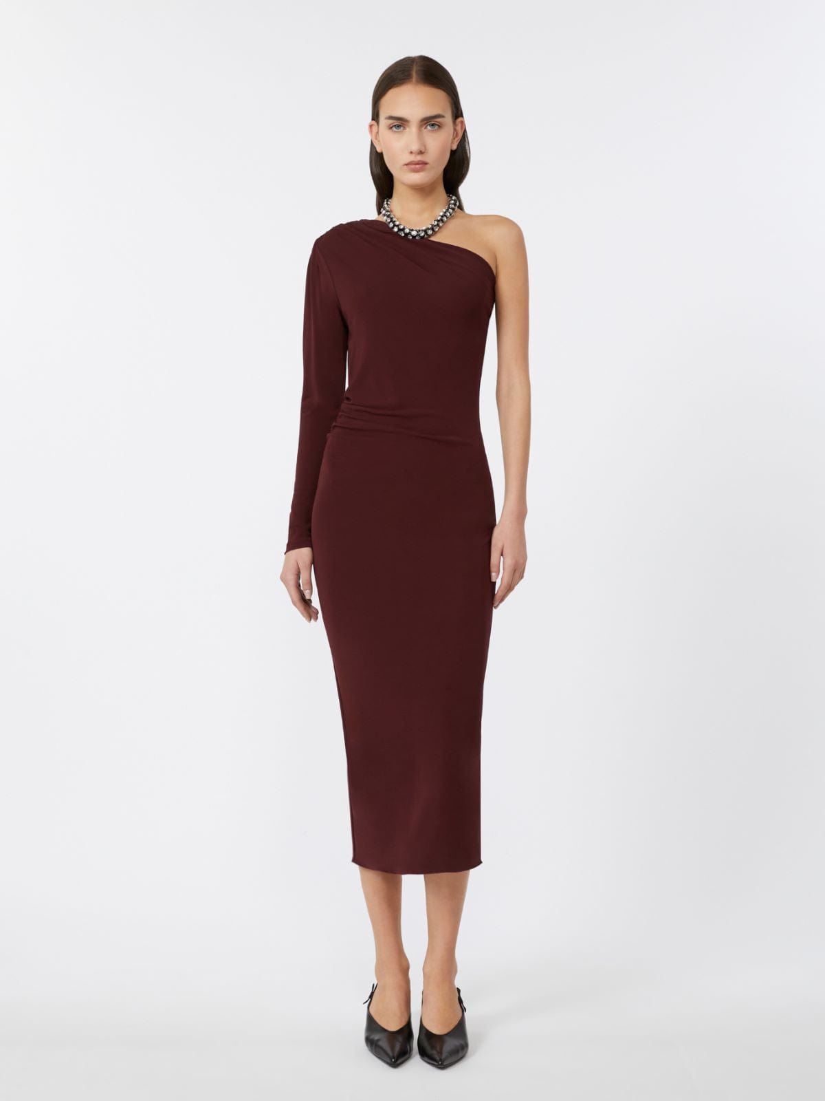 Max Mara Studio Abito monospalla in jersey