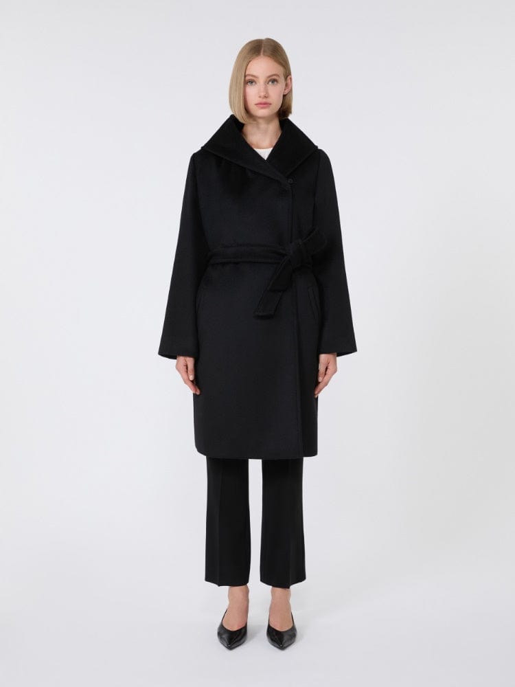 Max Mara Studio Cappotto con cappuccio in lana