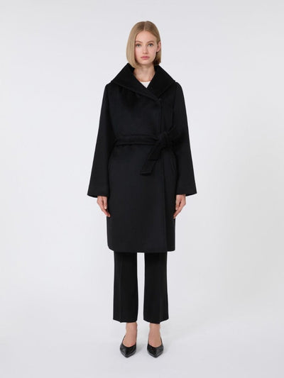 Max Mara Studio Cappotto con cappuccio in lana