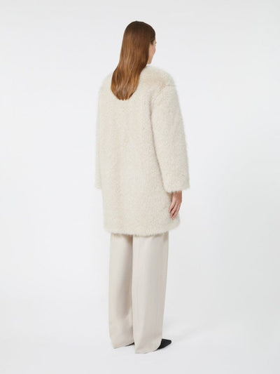 Max Mara Studio Cappotto in tessuto effetto faux fur