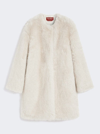 Max Mara Studio Cappotto in tessuto effetto faux fur