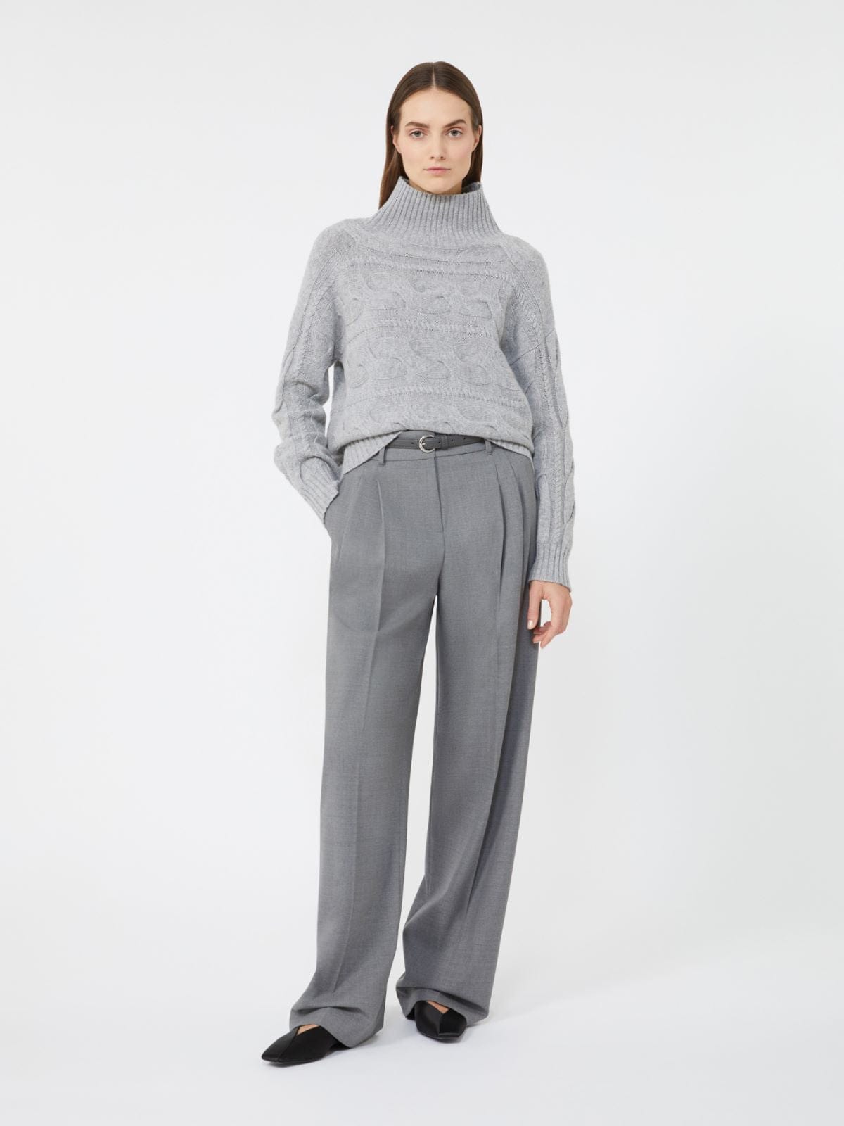 Max Mara Studio Maglia in lana e cachemire a trecce