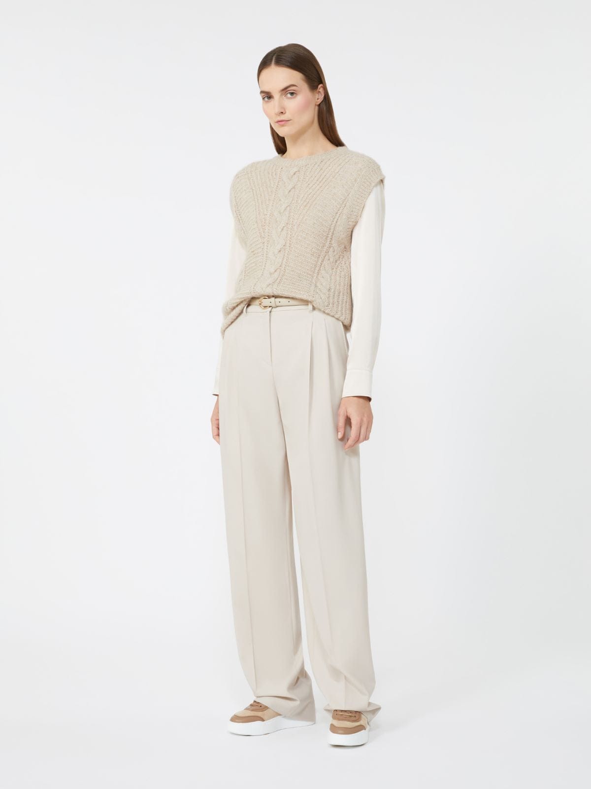 Max Mara Studio Gilet in alpaca e lurex