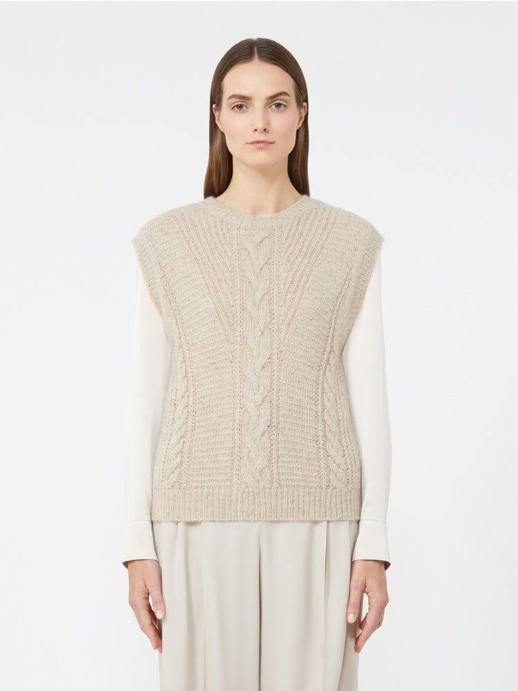 Max Mara Studio Gilet in alpaca e lurex