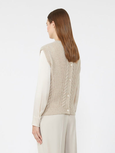 Max Mara Studio Gilet in alpaca e lurex