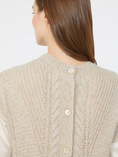 Max Mara Studio Gilet in alpaca e lurex