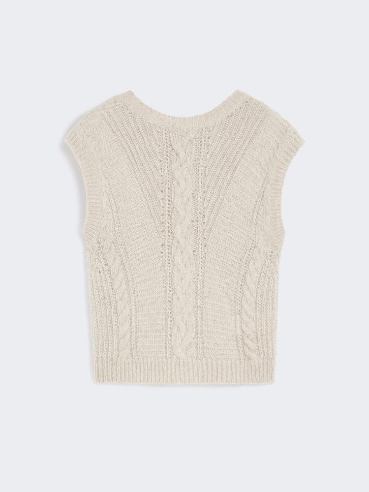 Max Mara Studio Gilet in alpaca e lurex