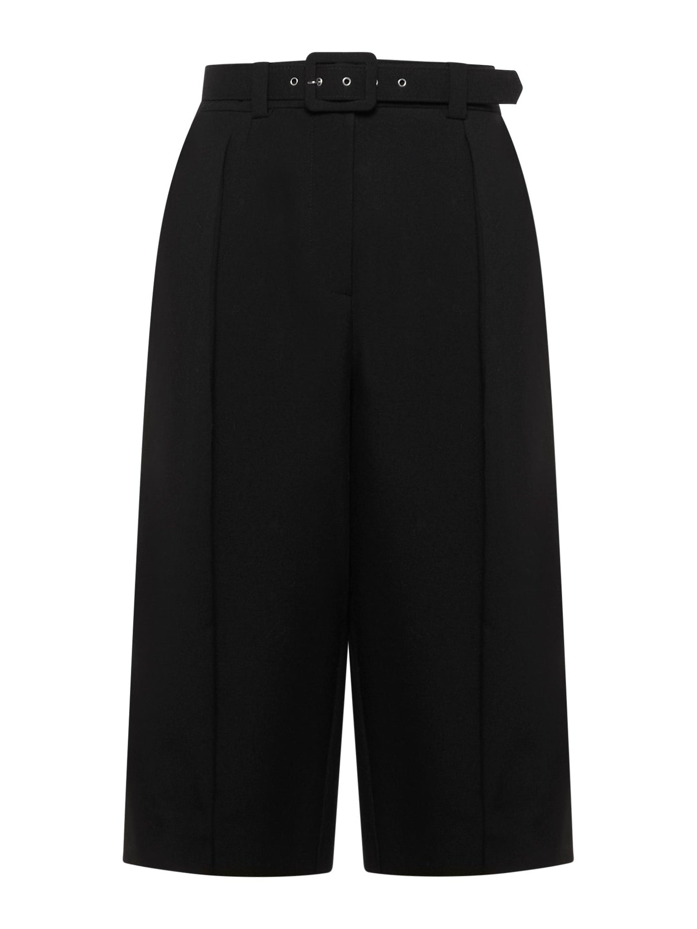 Simona Corsellini Pantaloni cropped con cintura rivestita in crëpe dorato