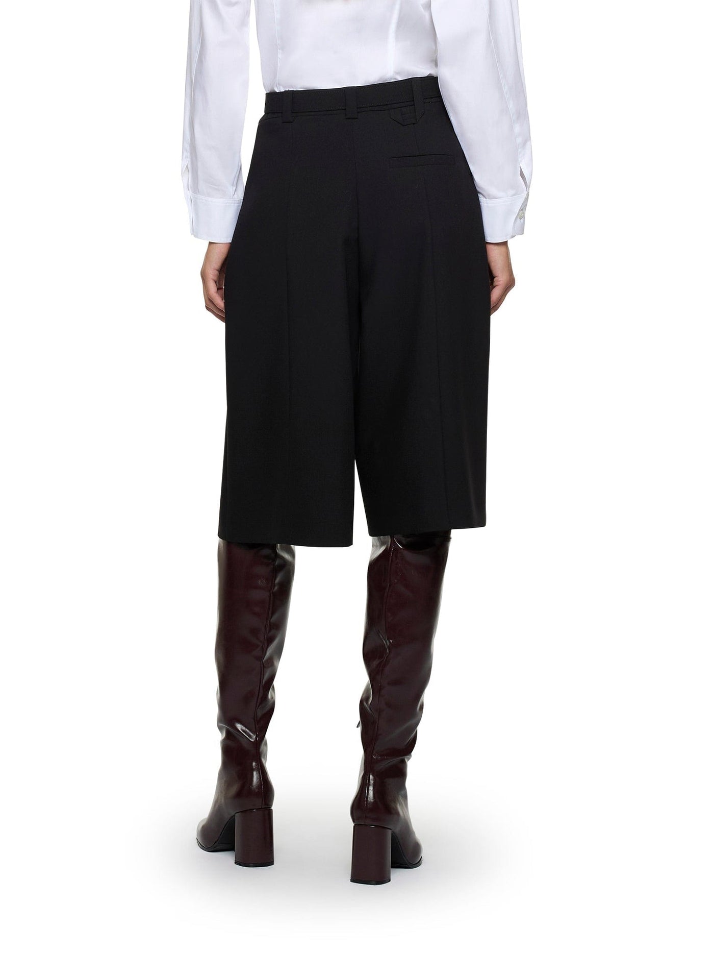 Simona Corsellini Pantaloni cropped con cintura rivestita in crëpe dorato