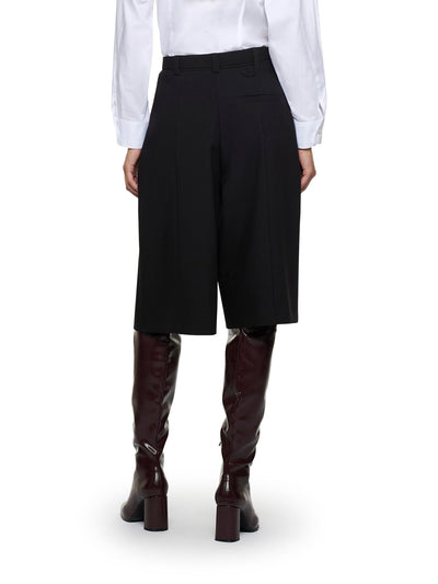 Simona Corsellini Pantaloni cropped con cintura rivestita in crëpe dorato