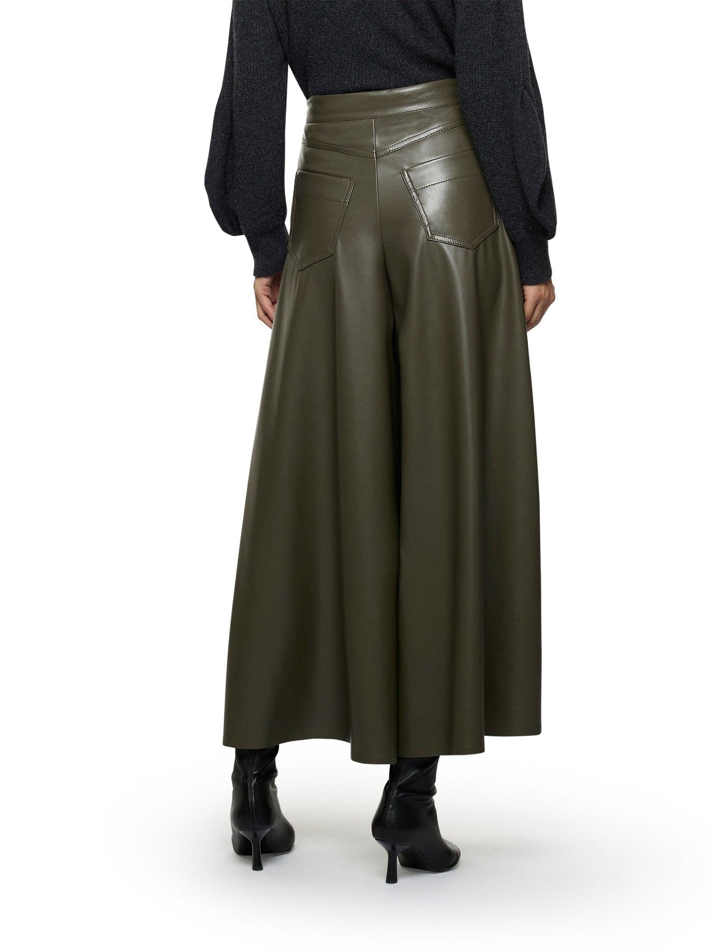 Simona Corsellini Gonna pantalone a gamba larga in pelle vegana