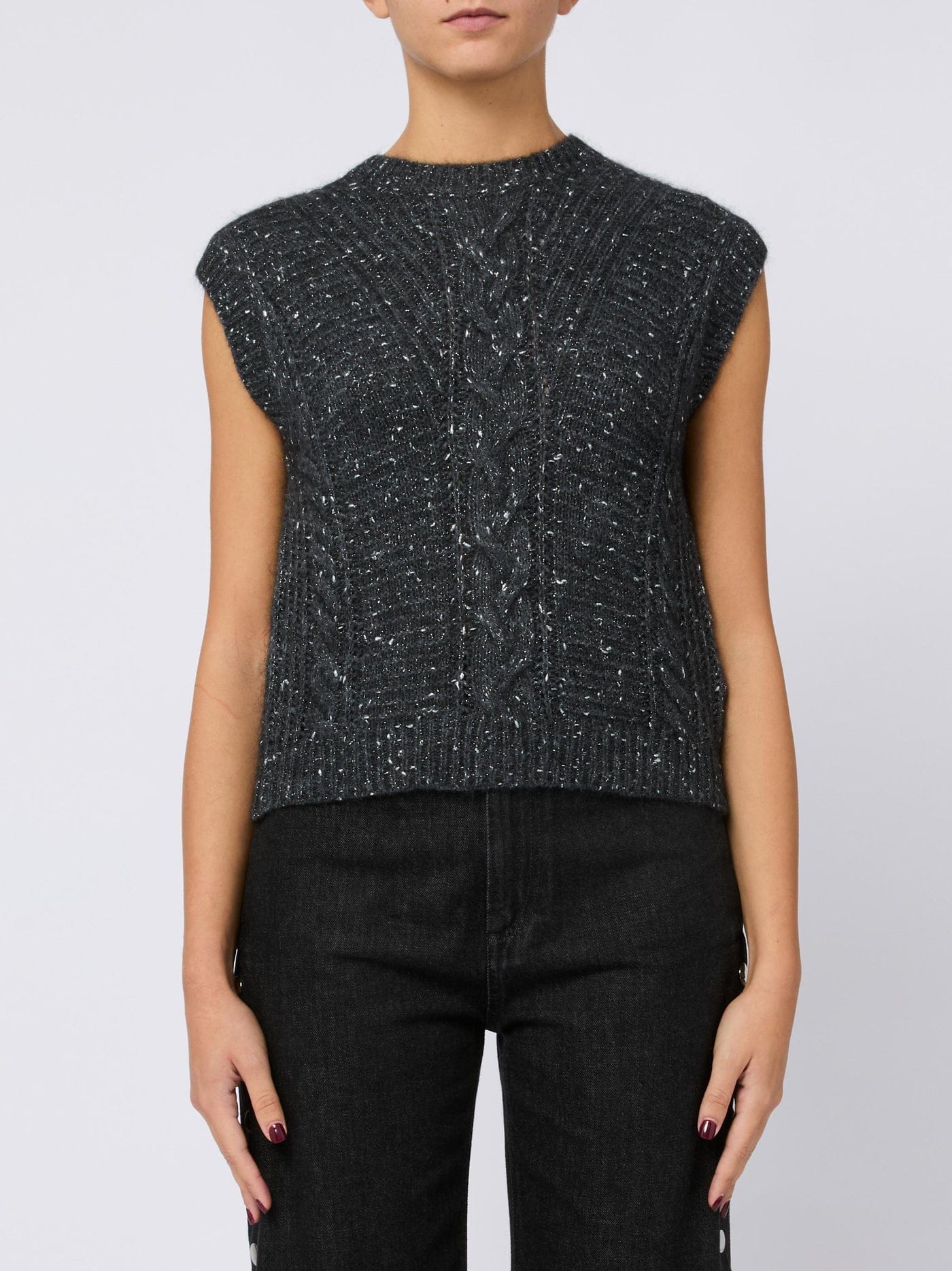 Max Mara Studio Gilet in alpaca e lurex