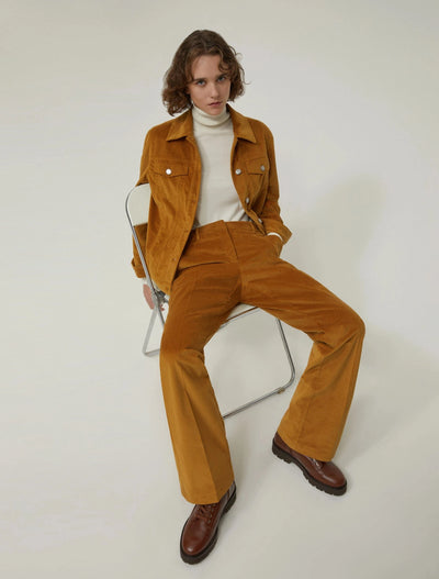 Pennyblack Pantaloni straight fit in velluto