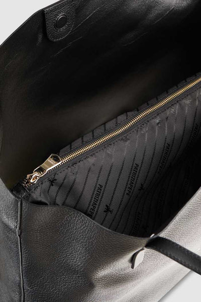 Patrizia Pepe Borsa shopping Never Complete in pelle martellata