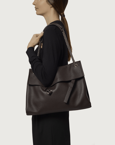 Orciani Borsa Venus Soft Midi a spalla in pelle martellata