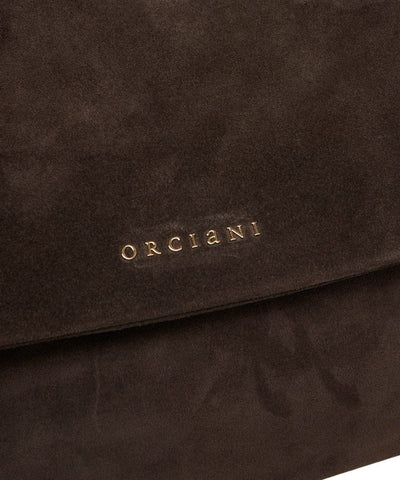 Orciani Borsa Sveva Peach Media a spalla in pelle scamosciata con tracolla