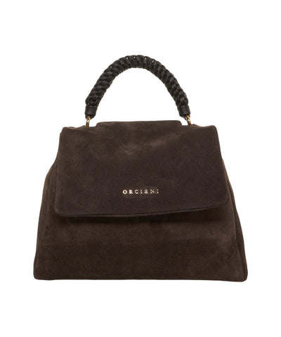 Orciani Borsa Sveva Peach Small a mano in pelle scamosciata con tracolla