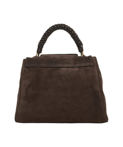 Orciani Borsa Sveva Peach Small a mano in pelle scamosciata con tracolla