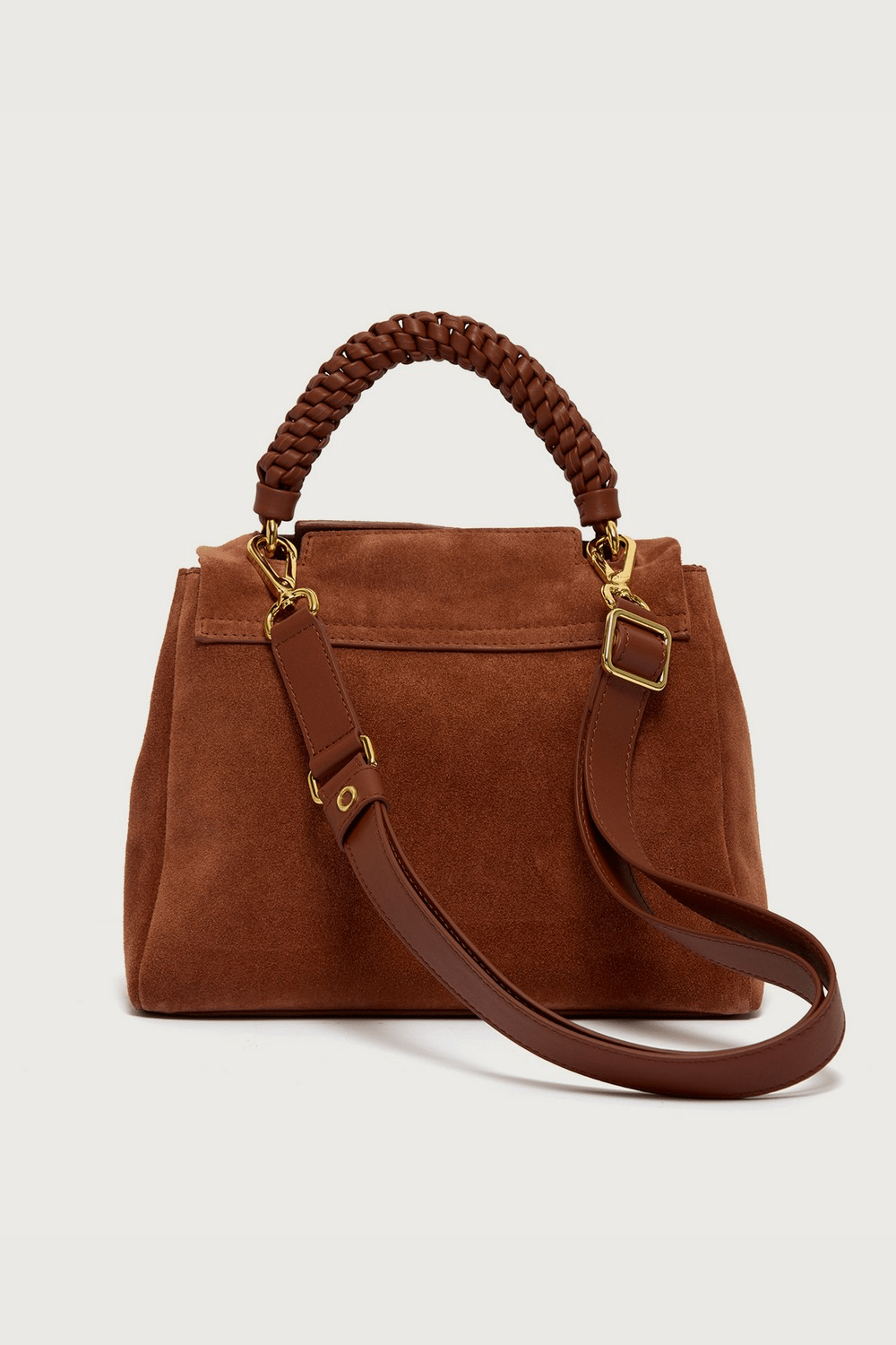 Orciani Borsa Sveva Peach Small a mano in pelle scamosciata con tracolla