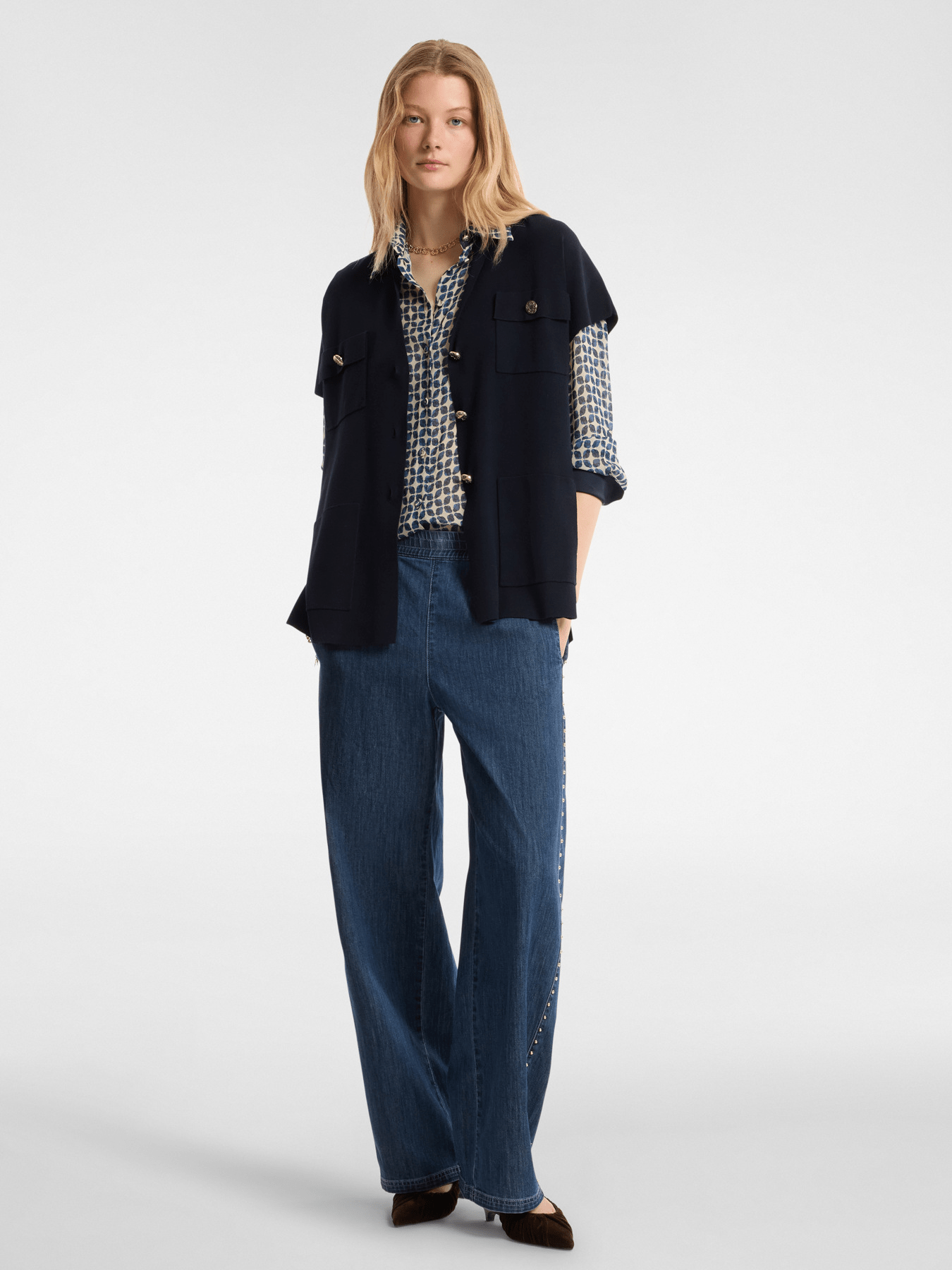 Elena Mirò Gilet lungo con bottoni