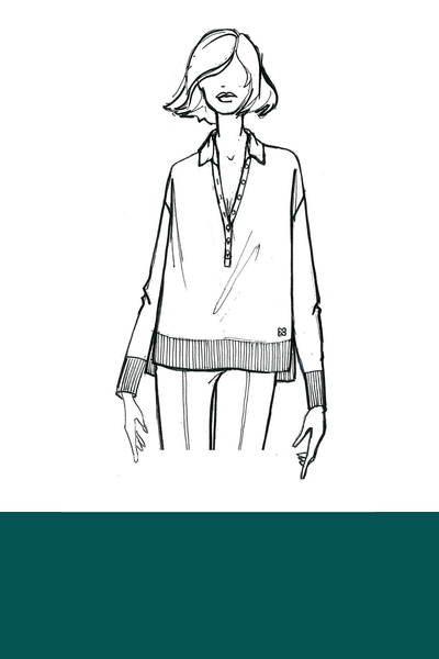 Elena Mirò Maglia con colletto e bottoni