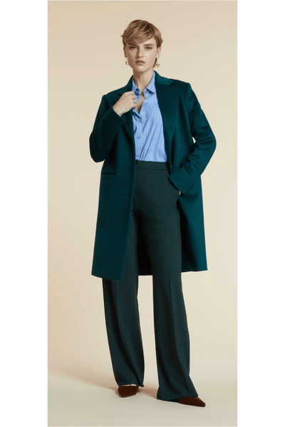 Elena Mirò Cappotto monopetto in drap di pura lana