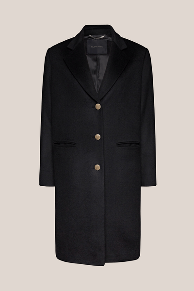 Elena Mirò Cappotto monopetto in drap di pura lana
