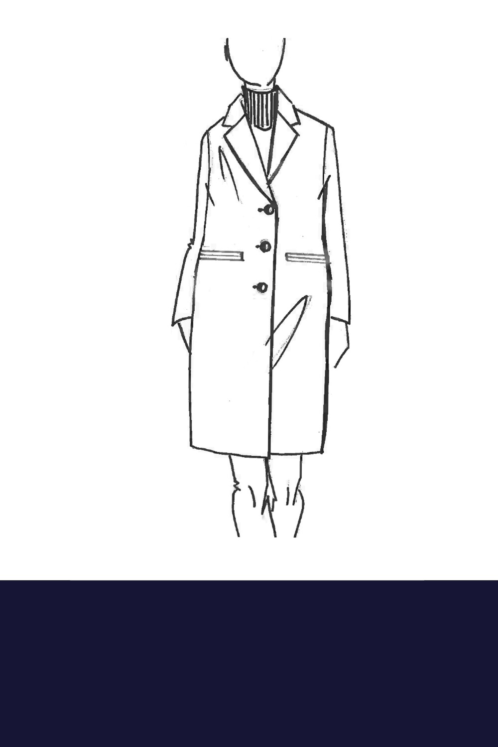 Elena Mirò Cappotto monopetto in drap di pura lana