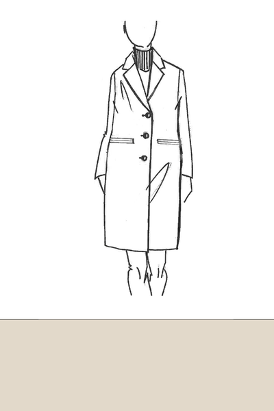 Elena Mirò Cappotto monopetto in drap di pura lana