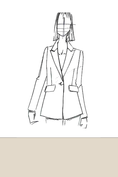 Elena Mirò Blazer strutturata in crêpe