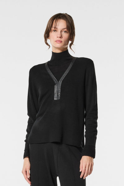 Nenette Maglia inserto in ecopelle