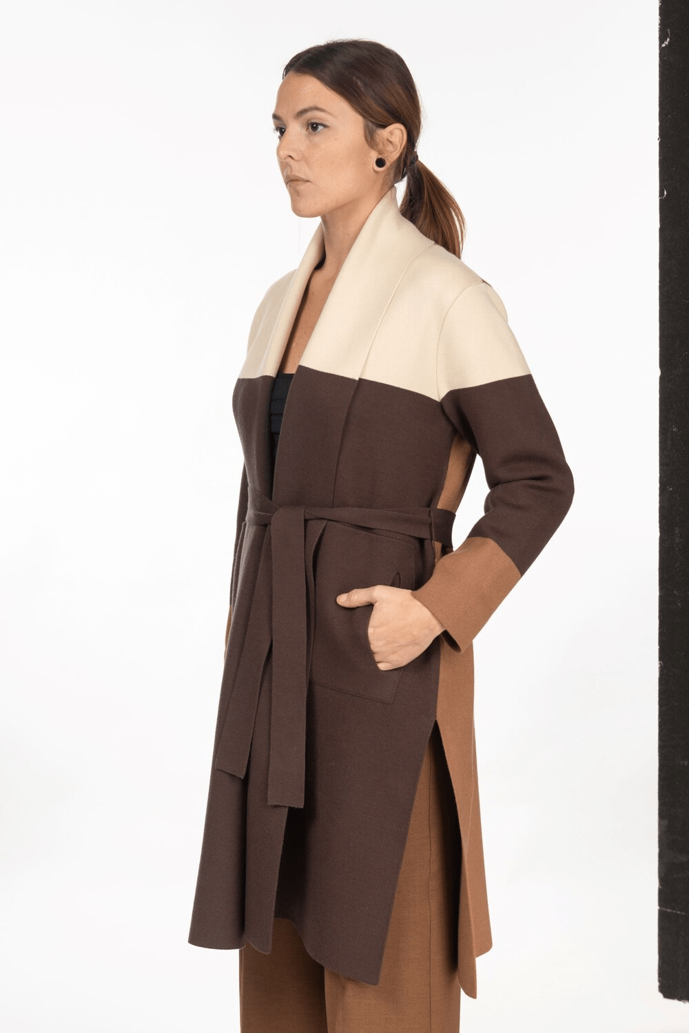 Diana Gallesi Cappotto in maglia