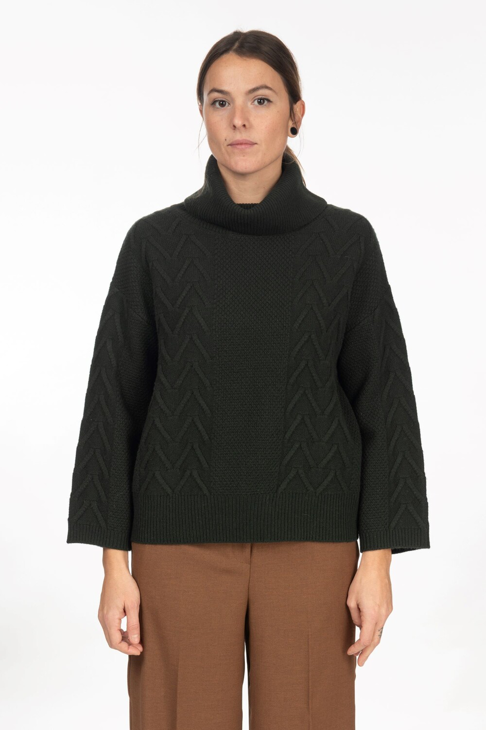 Diana Gallesi Maglia  dolcevita con trecce
