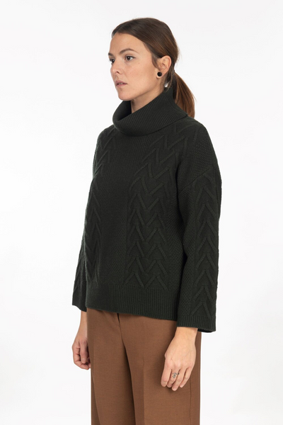 Diana Gallesi Maglia  dolcevita con trecce