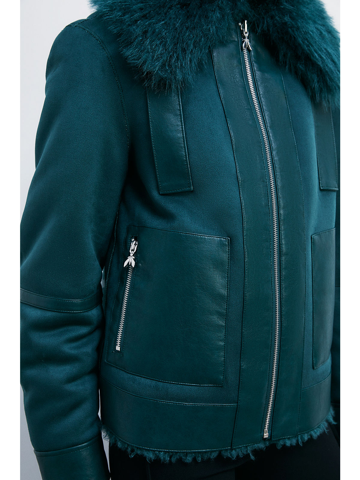 Patrizia Pepe Giubbotto fluffy corto reversibile