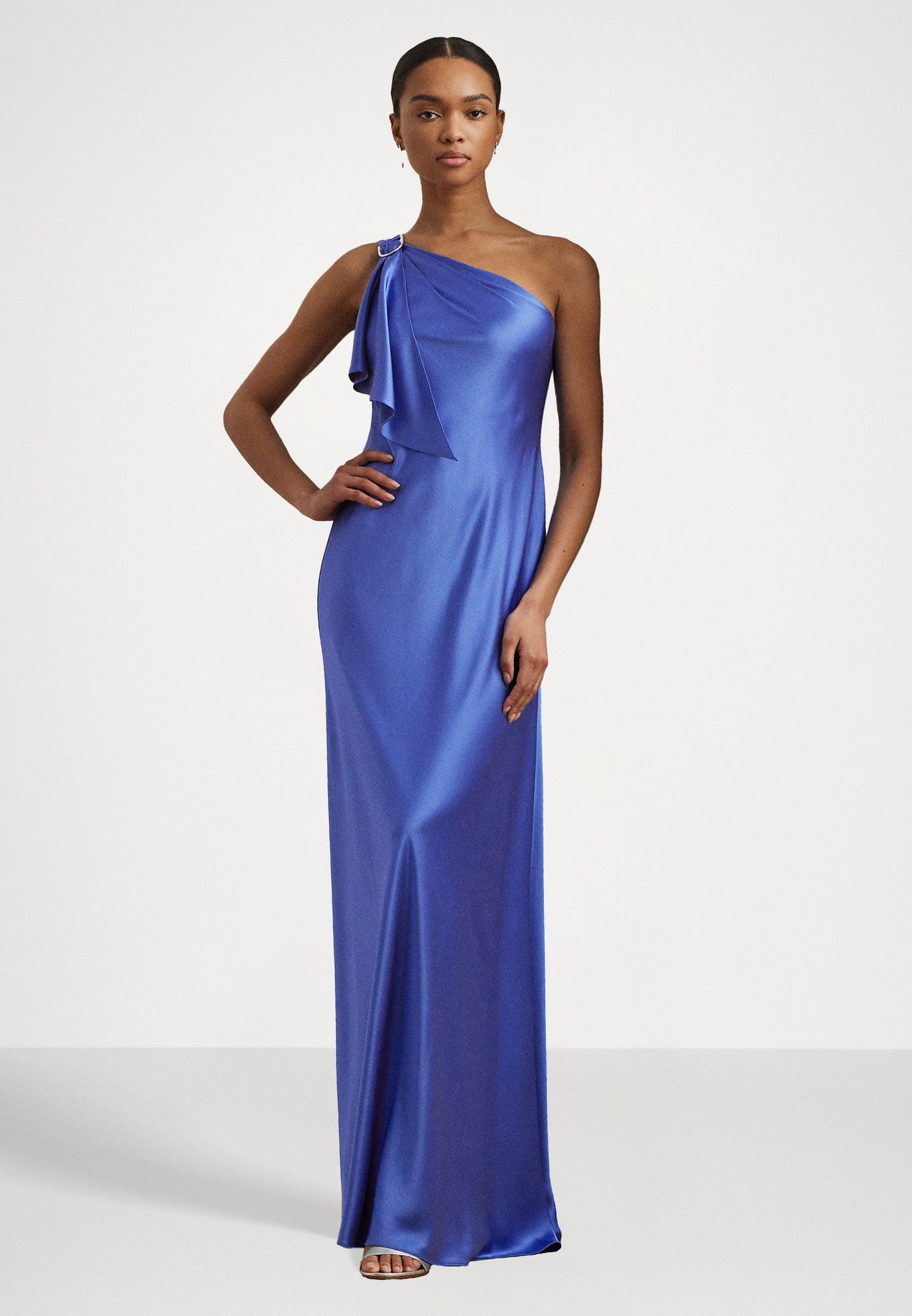 Lauren Ralph Lauren Abito monospalla in charmeuse di raso