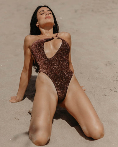Sand Bikini Costume in lurex