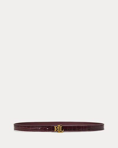 Lauren Ralph Lauren Cintura reversibile goffrata con logo