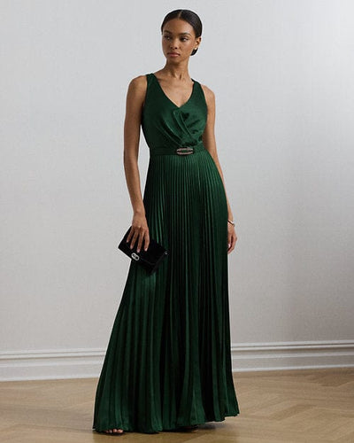 Lauren Ralph Lauren Abito in charmeuse con cintura