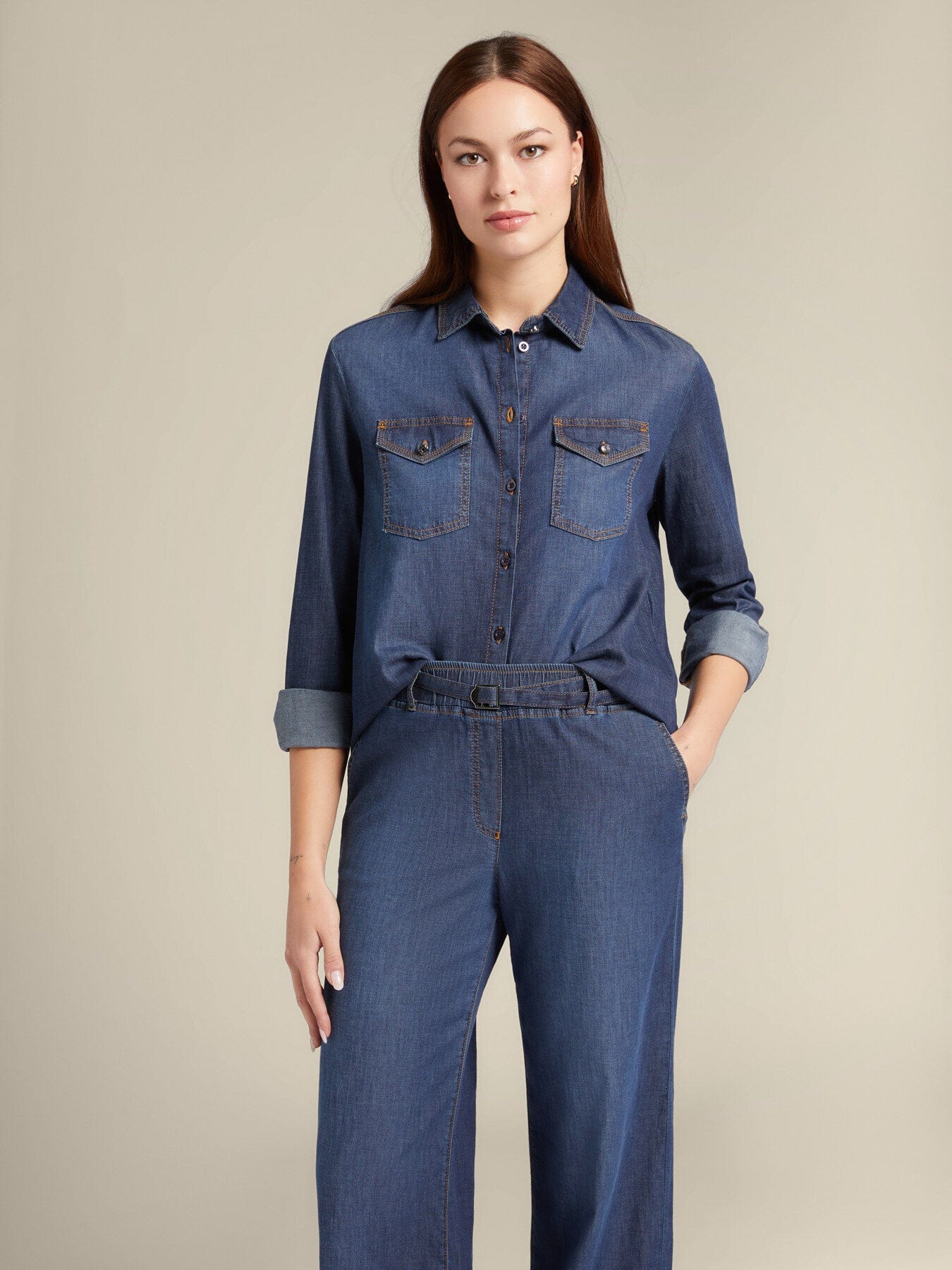 Elena Mirò Camicia in chambray